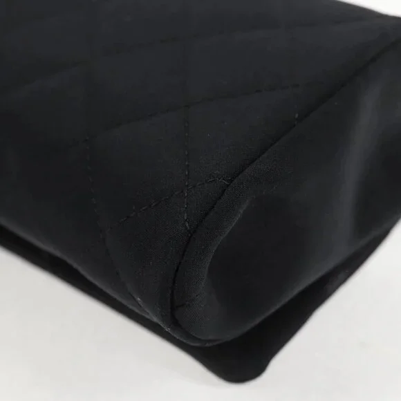 CHANEL Matelasse Chain Shoulder Bag Nylon Black CC Auth 129738V - Picture 5 of 16